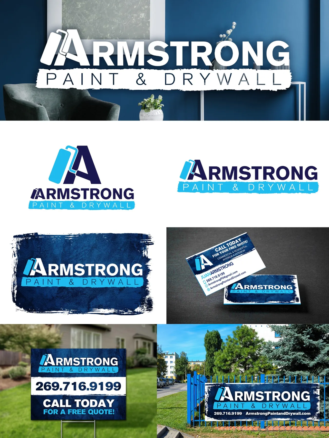 Armstrong Paint and Drywall branding