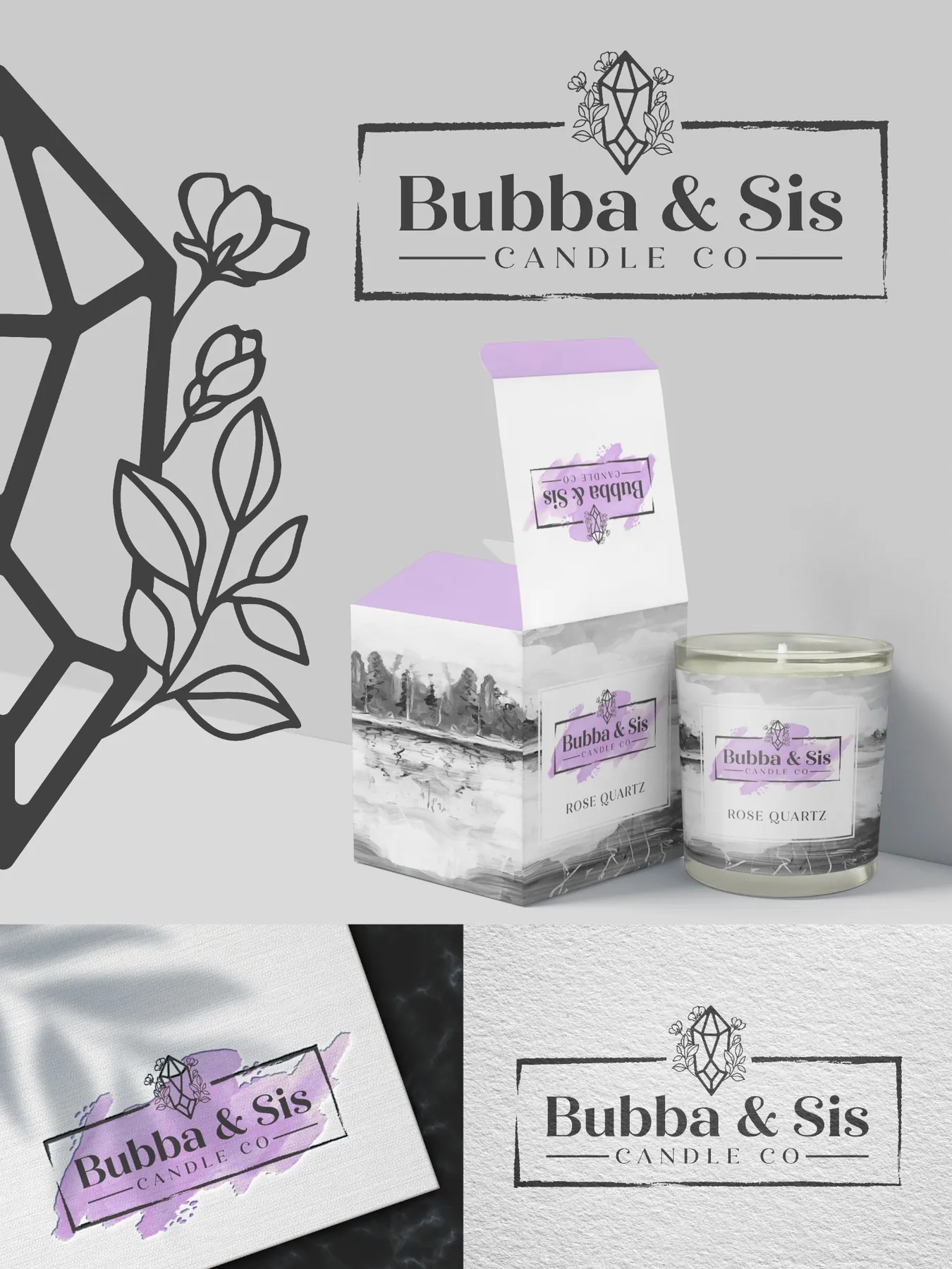 Bubba and Sis Candle Co branding