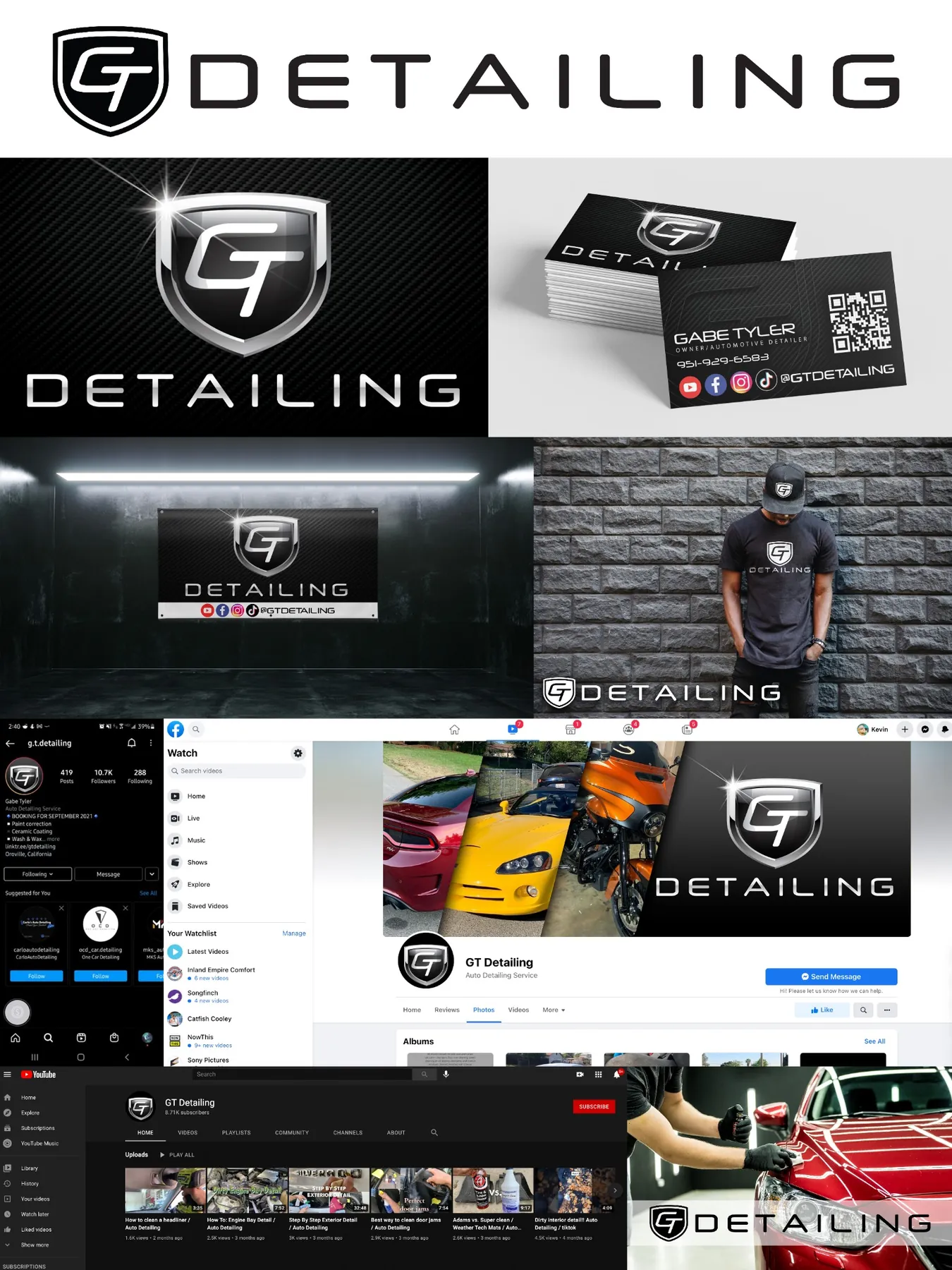 GT Detailing branding