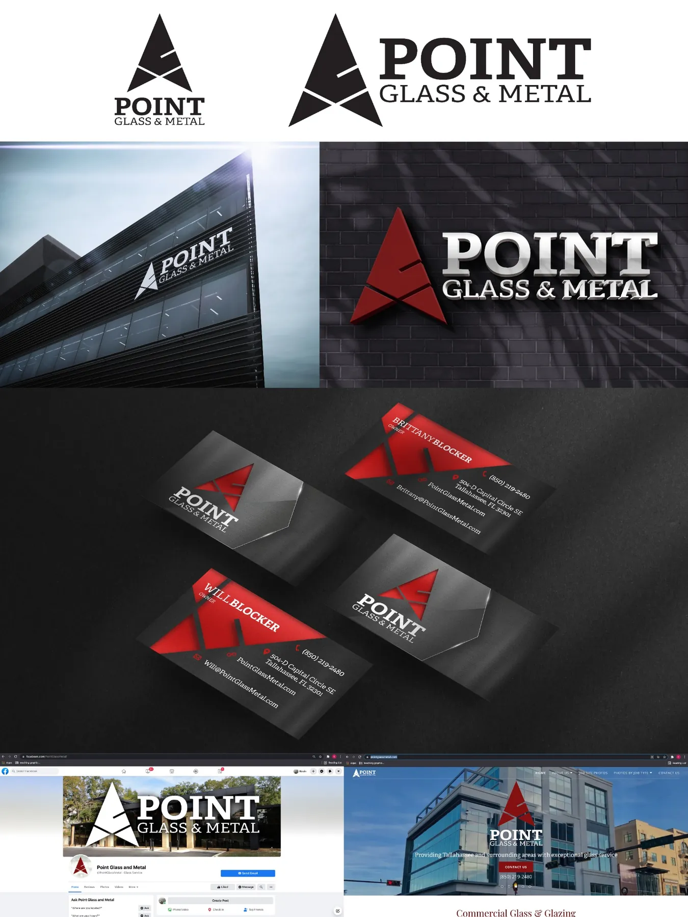 Point Glass and Metal branding